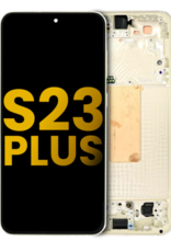 OLED Assembly With Frame Compatible For Samsung Galaxy S23 Plus 5G (International Version) (Refurbished) (Cream)