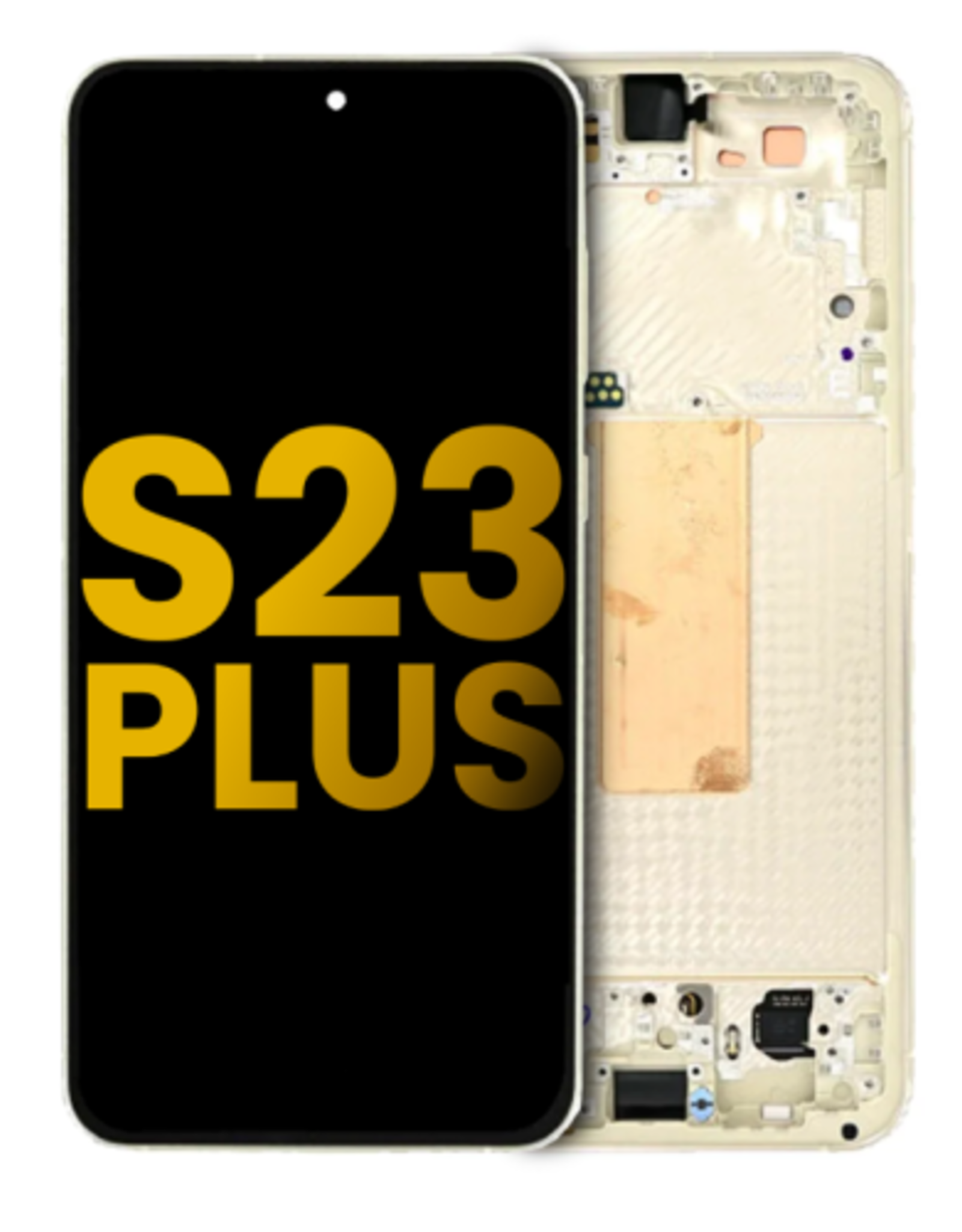 OLED Assembly With Frame Compatible For Samsung Galaxy S23 Plus 5G (International Version) (Refurbished) (Cream)