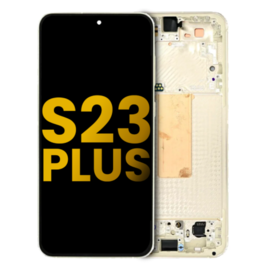 OLED Assembly With Frame Compatible For Samsung Galaxy S23 Plus 5G (International Version) (Refurbished) (Cream)