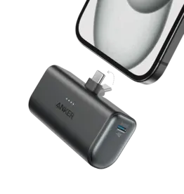Anker Nano 22.5W Power Bank w/ Built-in Foldable USB-C Connector - Black