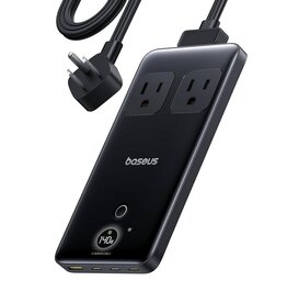 Baseus Blade Fast Charging Power Strip 2AC+1U+3C 140w With Digital Display 1.5m Cosmic Black