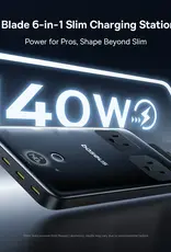 Baseus Blade Fast Charging Power Strip 2AC+1U+3C 140w With Digital Display 1.5m Cosmic Black