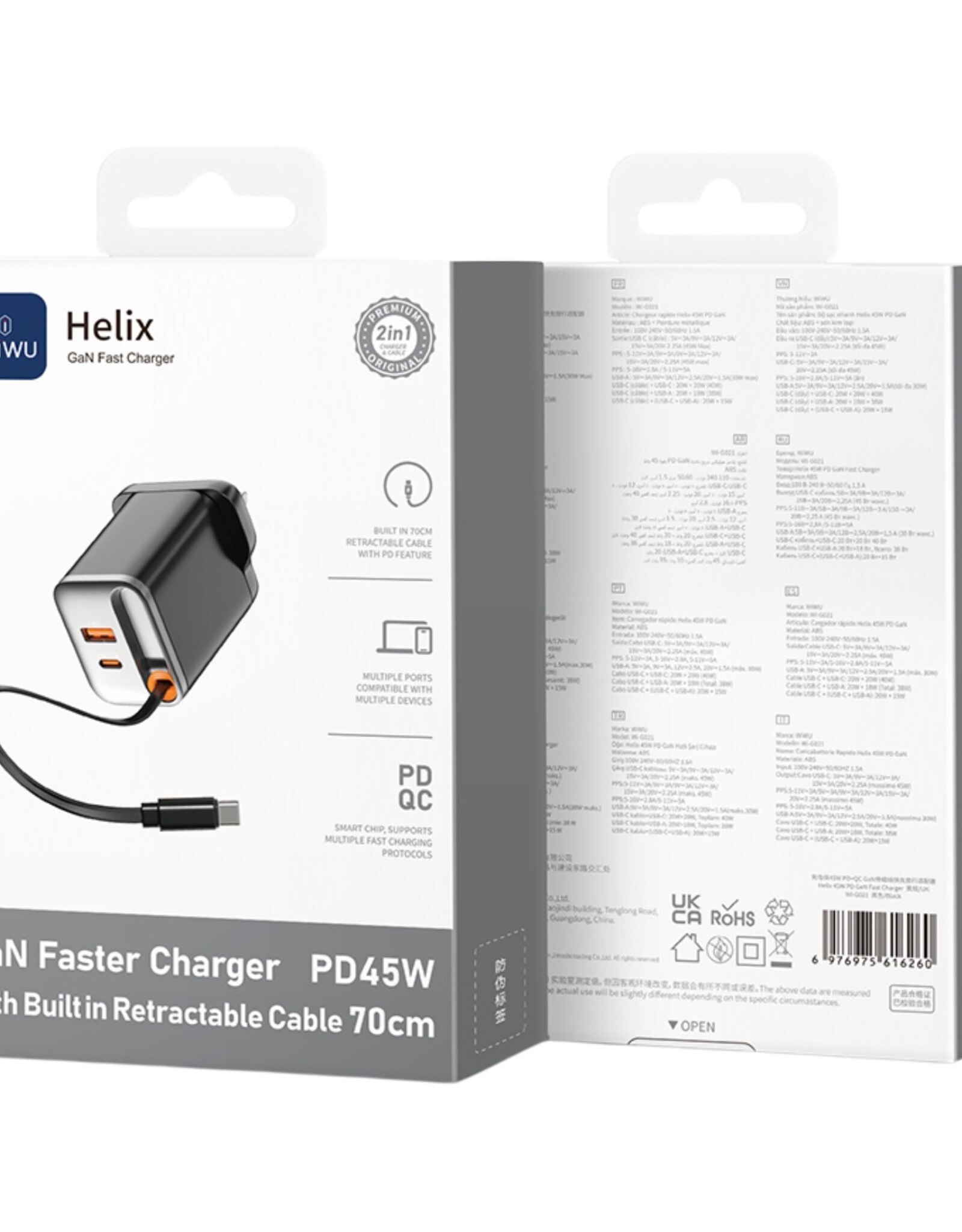Helix GaN fast charger 45W