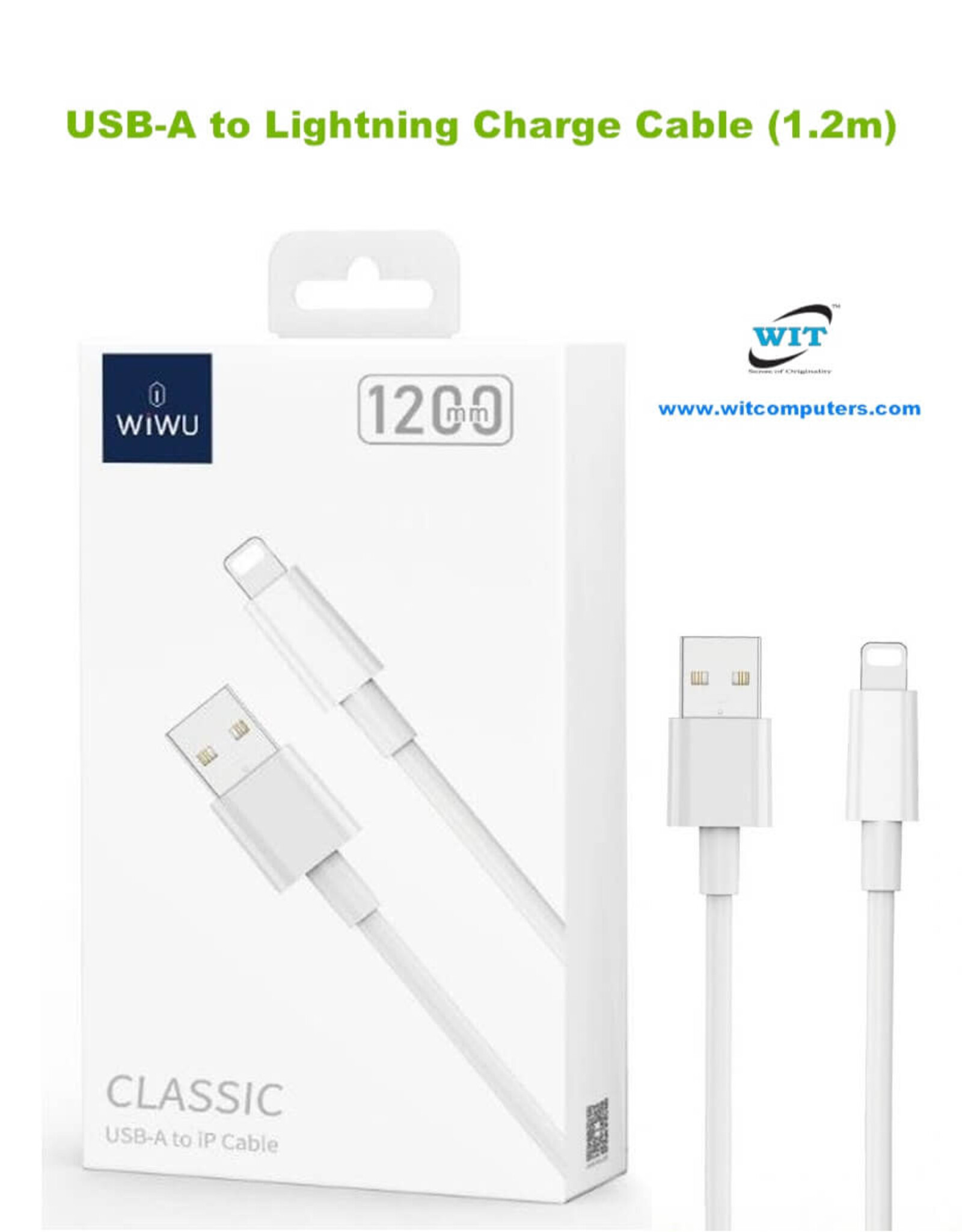 Classic Data Cable - USB A to LIGHTENING Wi-C006