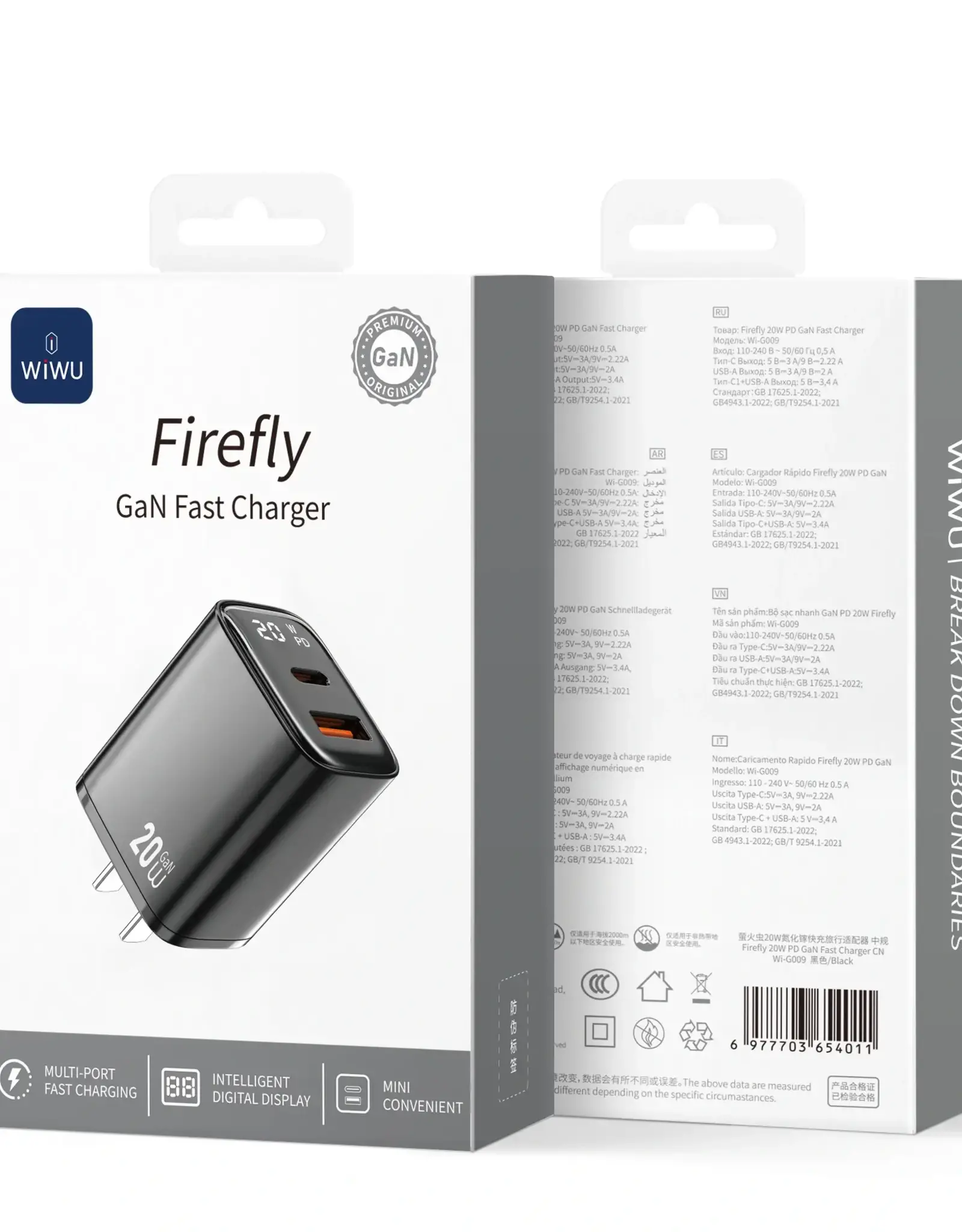 Wiwu Firefly 20WPD GaN Fast Charger Wi-G009 CN