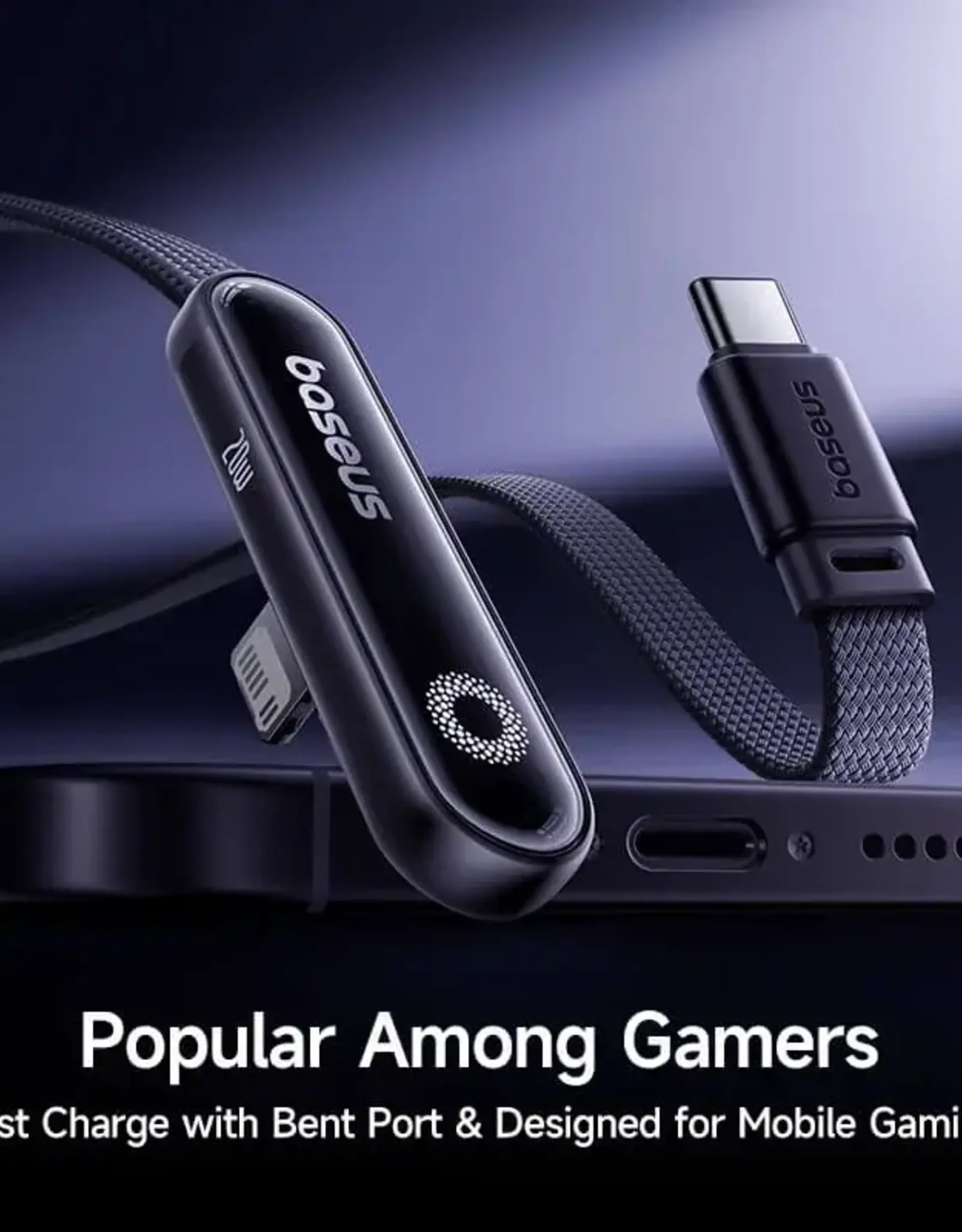 Baseus MVP 3 fast charging cable USB-C to iP 20W Cosmic Black (1M)