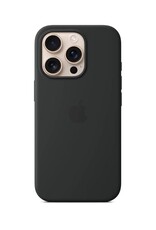 Liquid Silicone case with MagSafe Pop up window for iPhone 16 Pro Max Black