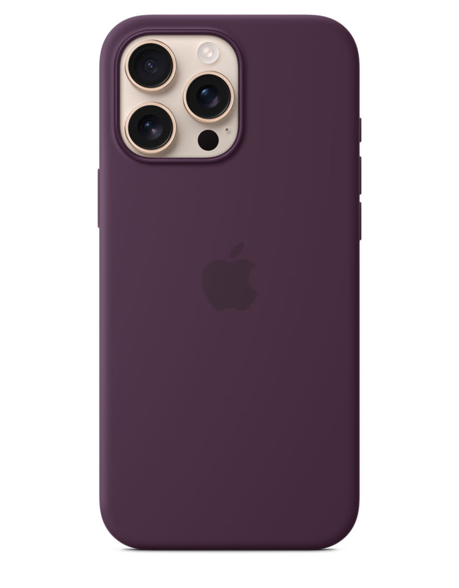 Liquid Silicone case with MagSafe Pop up window for iPhone 16 Pro Max Plum