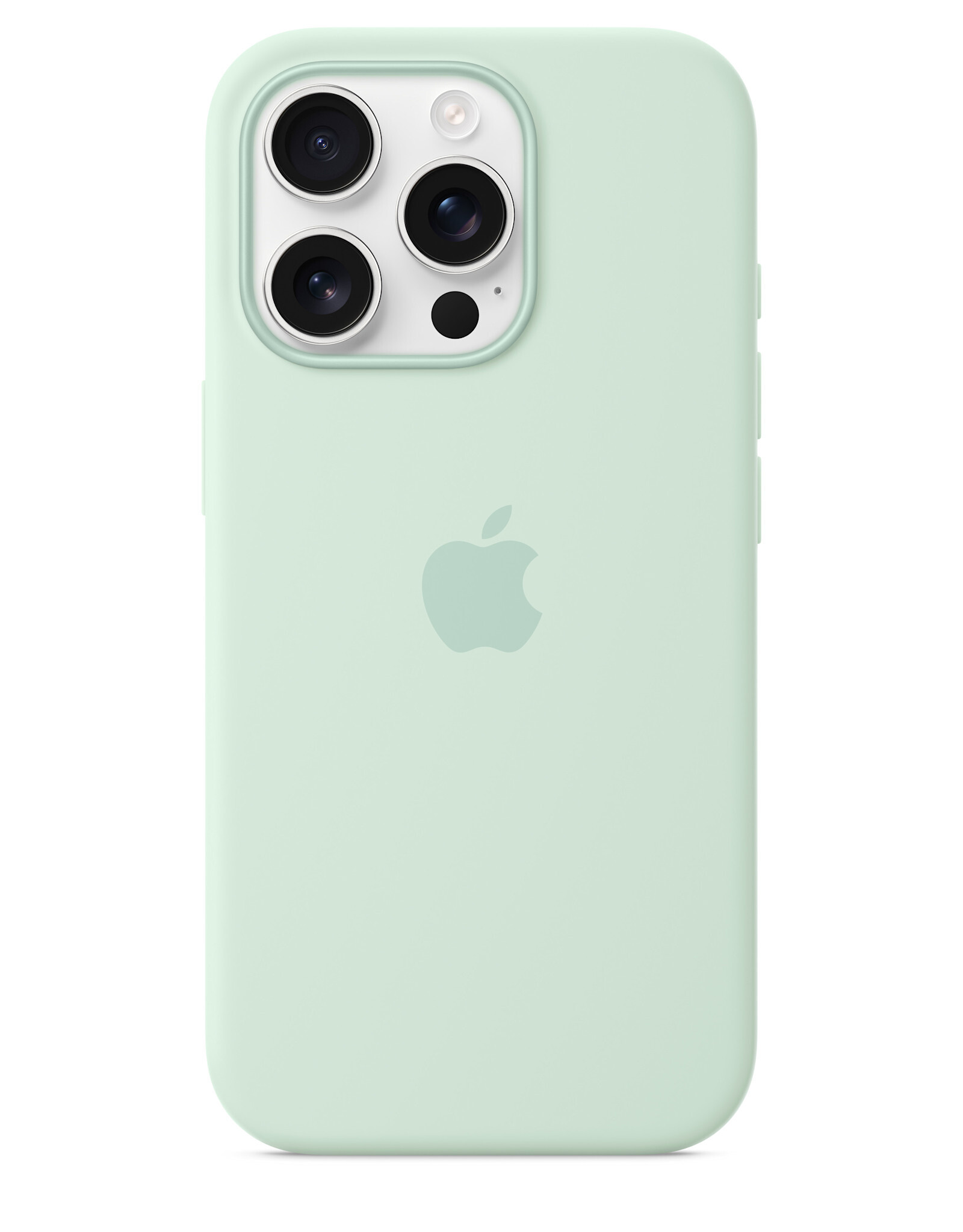 Liquid Silicone case with MagSafe Pop up window for iPhone 16 Pro Max Aquanmarine