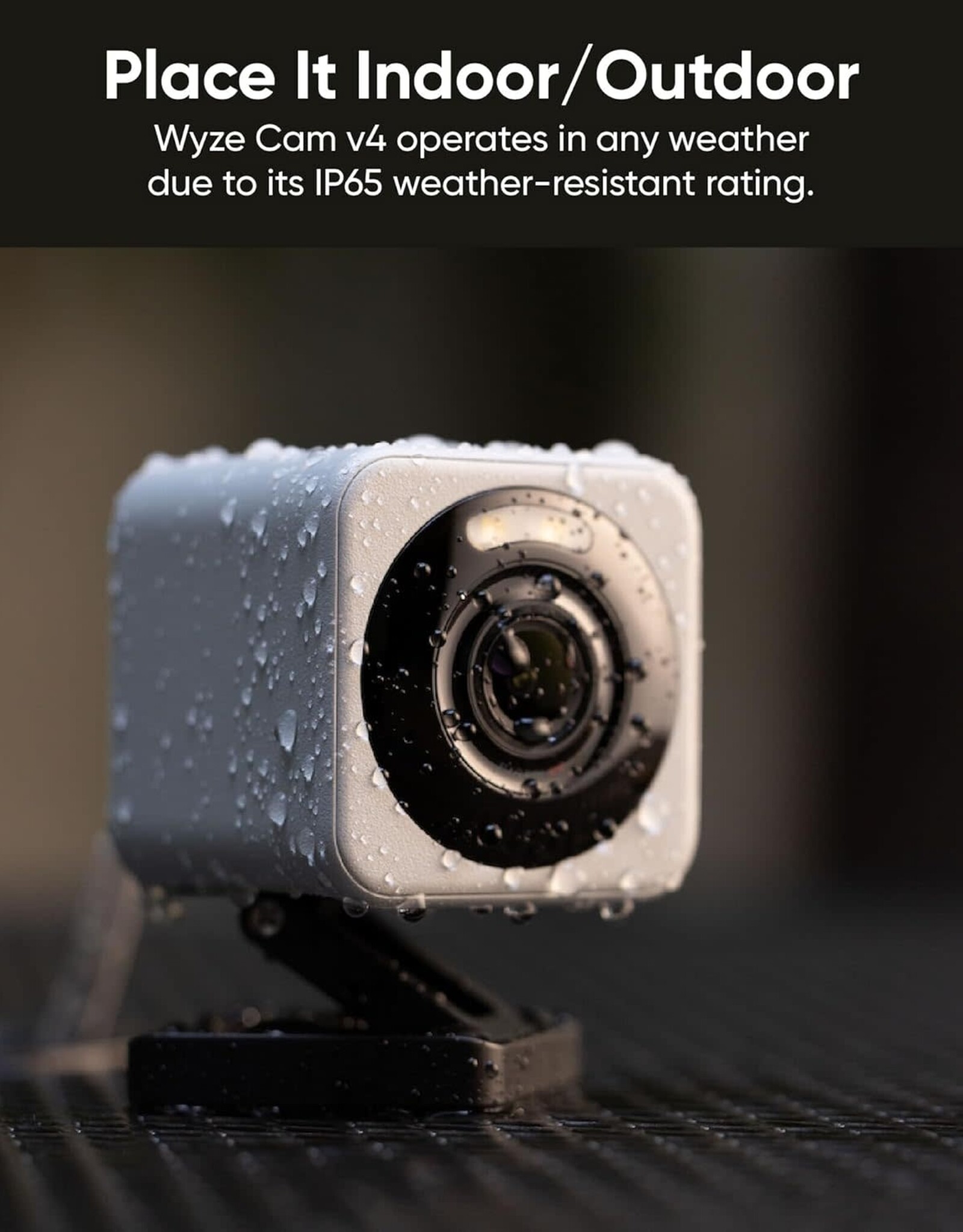 WYZE CAM V4 – 2.5K QHD WIFI INDOOR/OUTDOOR SMART SECURITY CAMERA – MOTION SPOTLIGHT & SIREN – COLOR NIGHT VISION – 2-WAY AUDIO – PET/BABY MONITOR – WORKS WITH ALEXA & GOOGLE