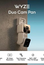 WYZE DUO CAM PAN – INDOOR/OUTDOOR IP65 – 2K SMART SECURITY CAMERA – 360° PAN/TILT – COLOR NIGHT VISION – COMPATIBLE WITH ALEXA & GOOGLE ASSISTANT