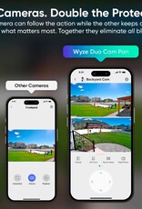 WYZE DUO CAM PAN – INDOOR/OUTDOOR IP65 – 2K SMART SECURITY CAMERA – 360° PAN/TILT – COLOR NIGHT VISION – COMPATIBLE WITH ALEXA & GOOGLE ASSISTANT
