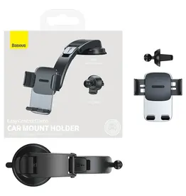 Baseus Easy Control Clamp Car Mount Holder Black (A Set)