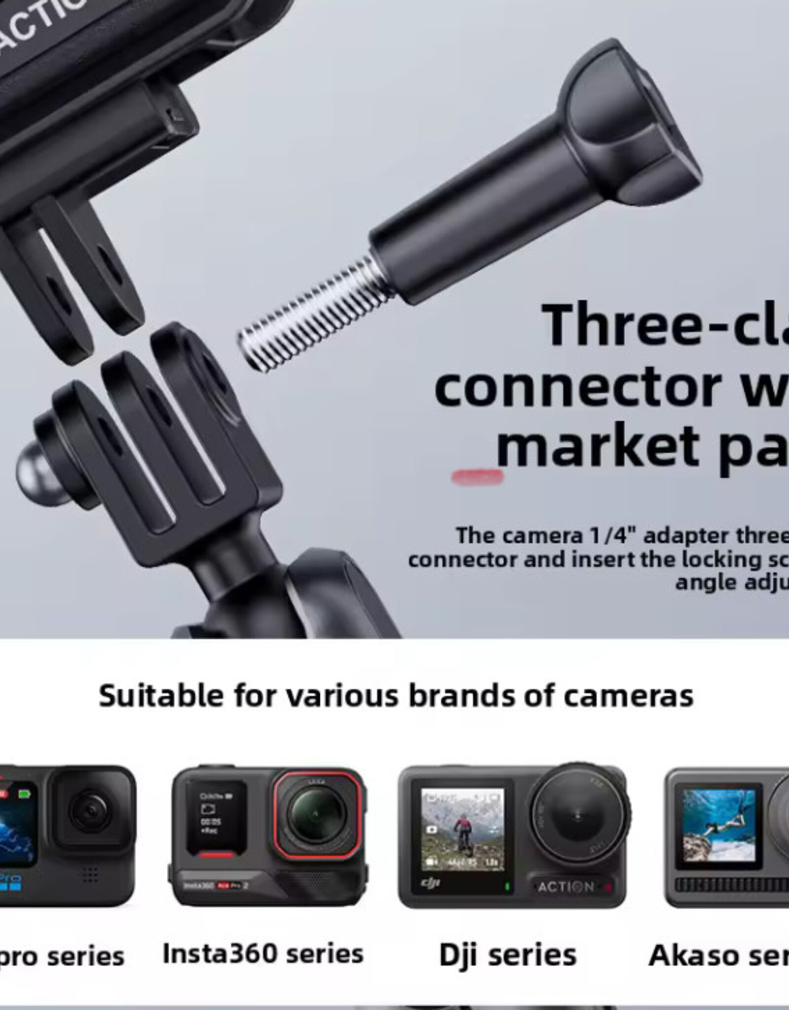 DJI Action 5 Pro/Insta360 Ace Pro electric car suction mount