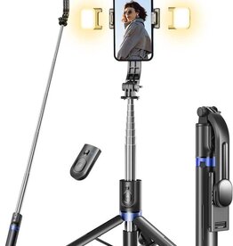 Live Broadcast Tripod Selfie Stick (upgraded version of SE005 with filled light)