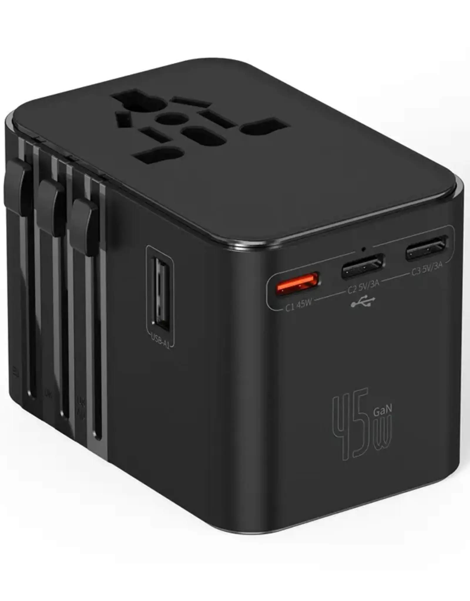 Wiwu 45W GaN Universal Adapter 2 USB C & 2 USB A