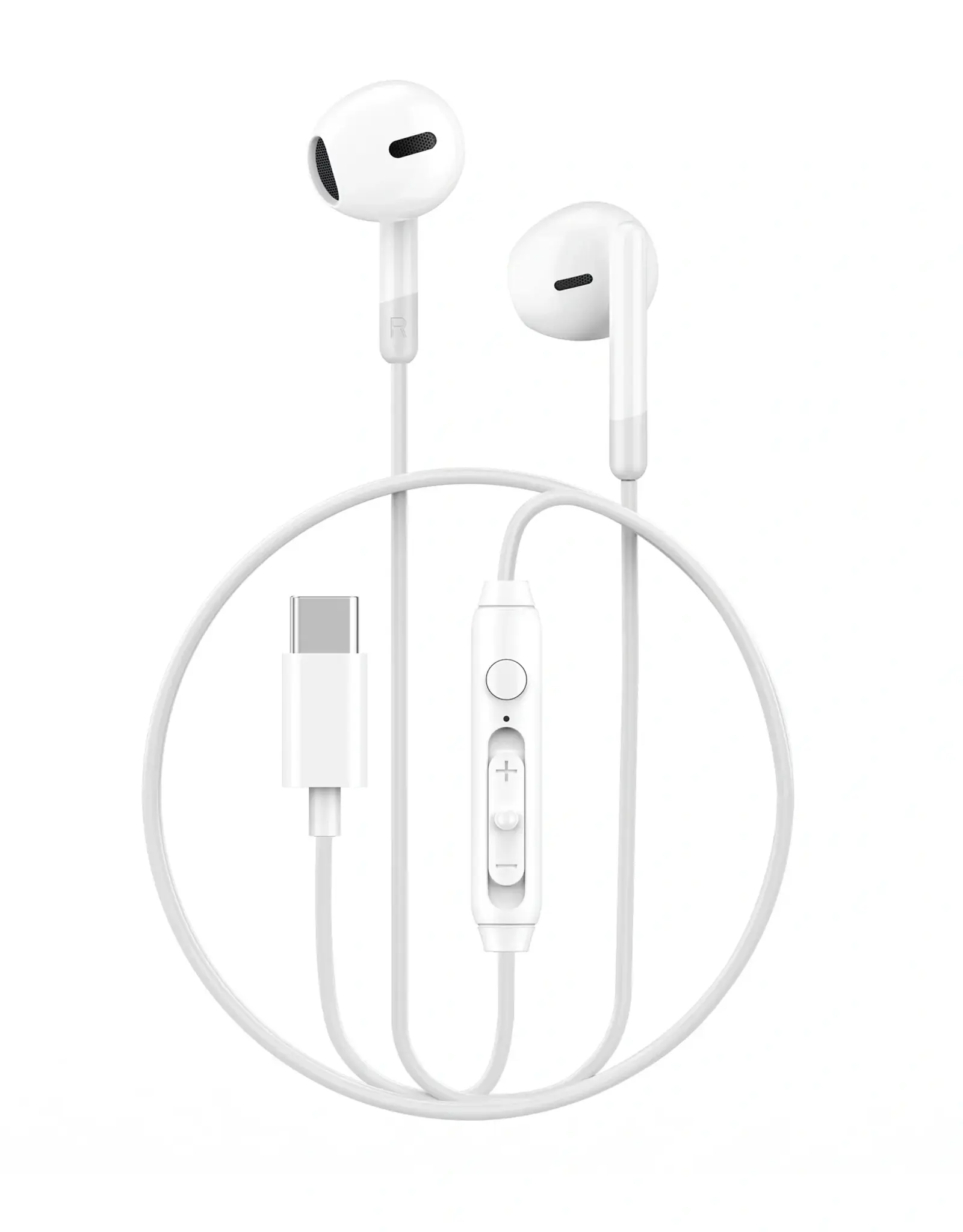 Type C Stereo Wired Earbuds EB314 - White