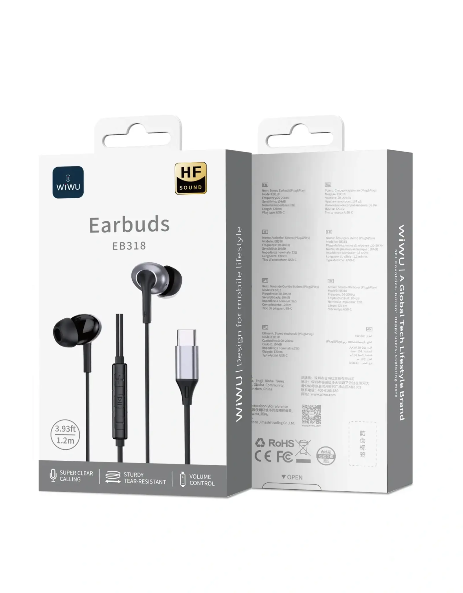 Wired Earbuds EB318 Black