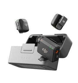 DJI Mic Mini (2 TX + 1 RX + Charging Case), Wireless Lavalier Microphone, Detail-Rich Audio, 48h Use, Noise Cancelling, Automatic Limiting, Bluetooth Microphone for Camera/iPhone/Android, Vlog