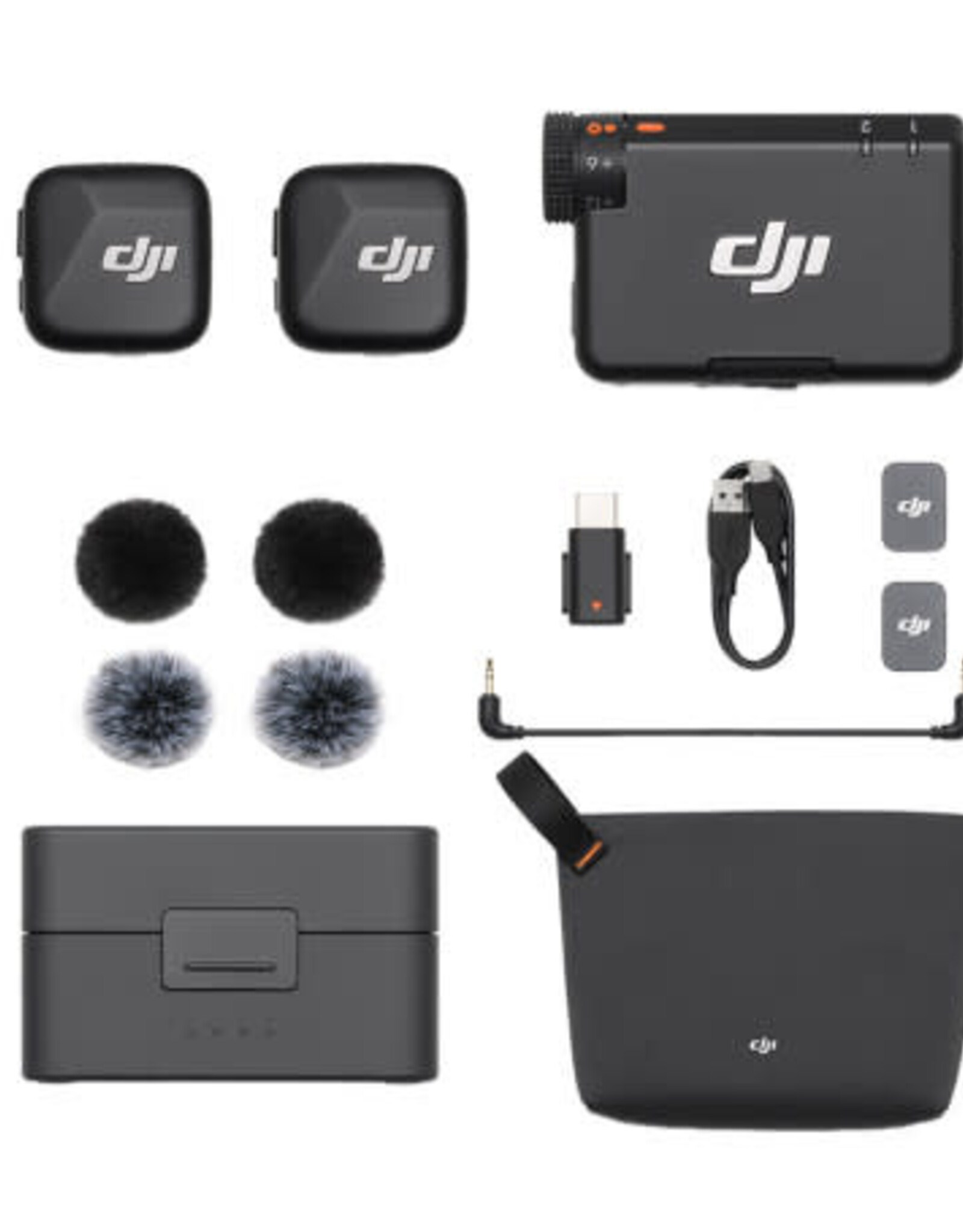 DJI Mic Mini (2 TX + 1 RX + Charging Case), Wireless Lavalier Microphone, Detail-Rich Audio, 48h Use, Noise Cancelling, Automatic Limiting, Bluetooth Microphone for Camera/iPhone/Android, Vlog