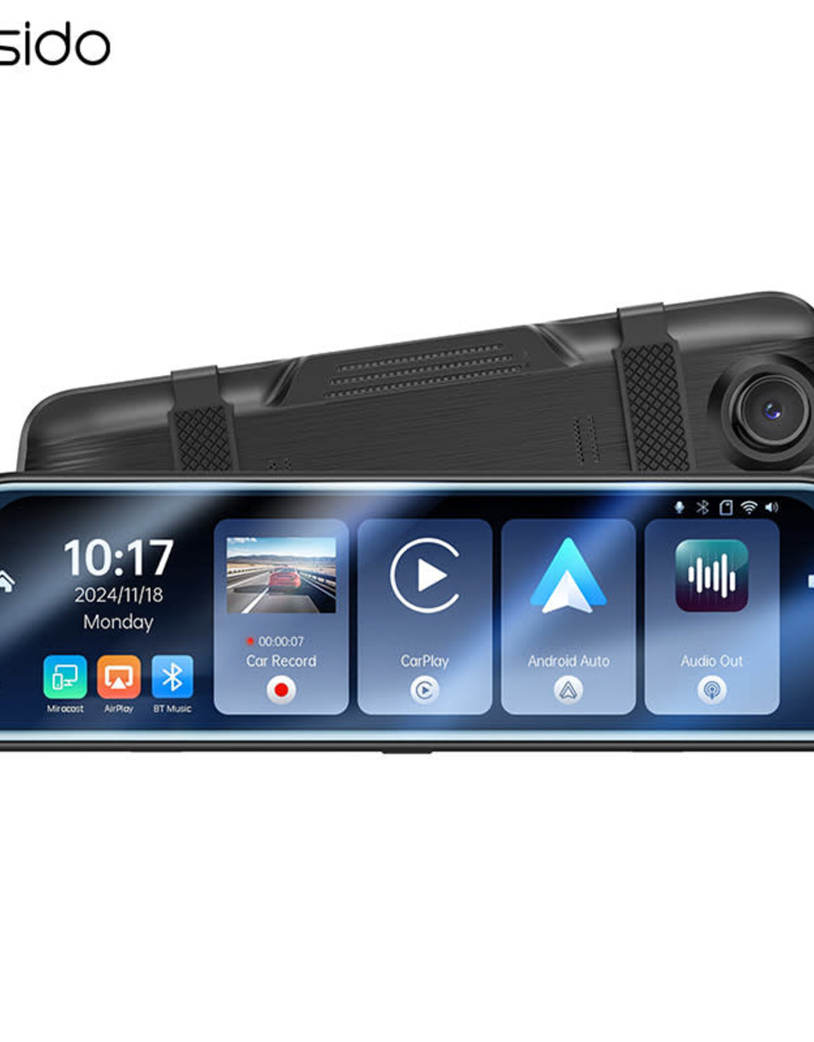 CarPlay Dashcam Rearview Mirror