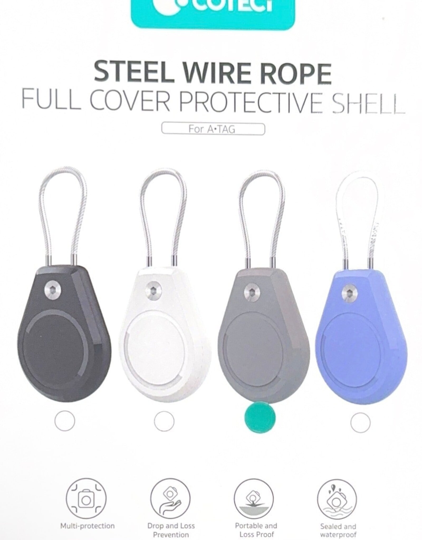 Coteci Coteci Airtag Steel Wire Rope Protective Shell