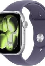 Apple Watch Series 11 46mm Silver Aluminum Case Purple Fog Sport Band