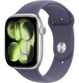 Apple Watch Series 11 46mm Silver Aluminum Case Purple Fog Sport Band