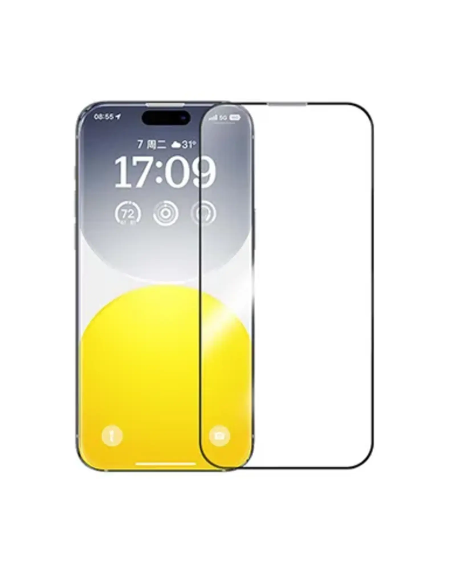 Baseus Corning Series Full-Coverage HD Tempered Glass Screen Protector with Built-in Dust Filter for IPhone 16/15 Series Clear 15/16 Plus