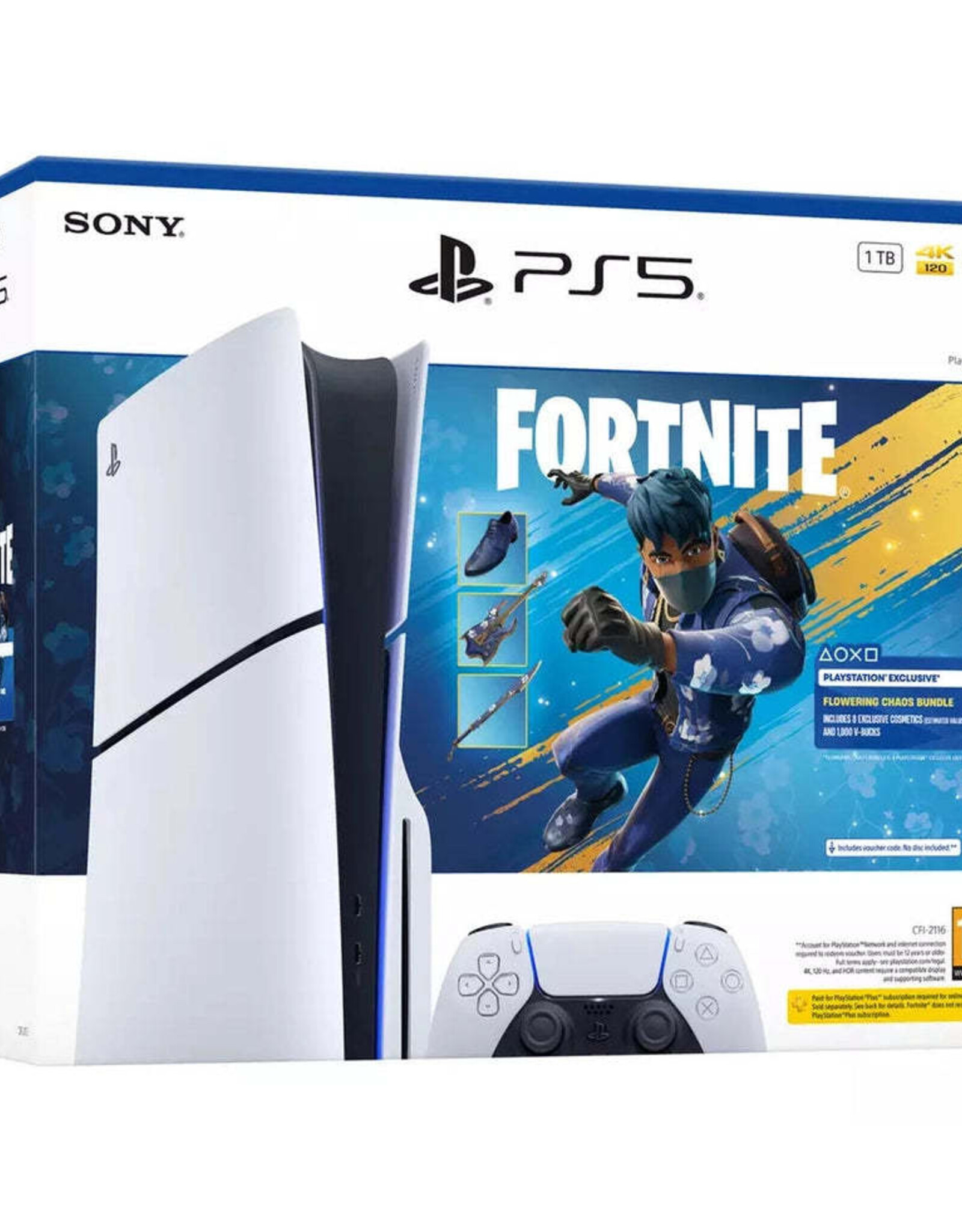 Sony PlayStation 5 PS5 Fortnite Flowering Chaos Bundle Disc