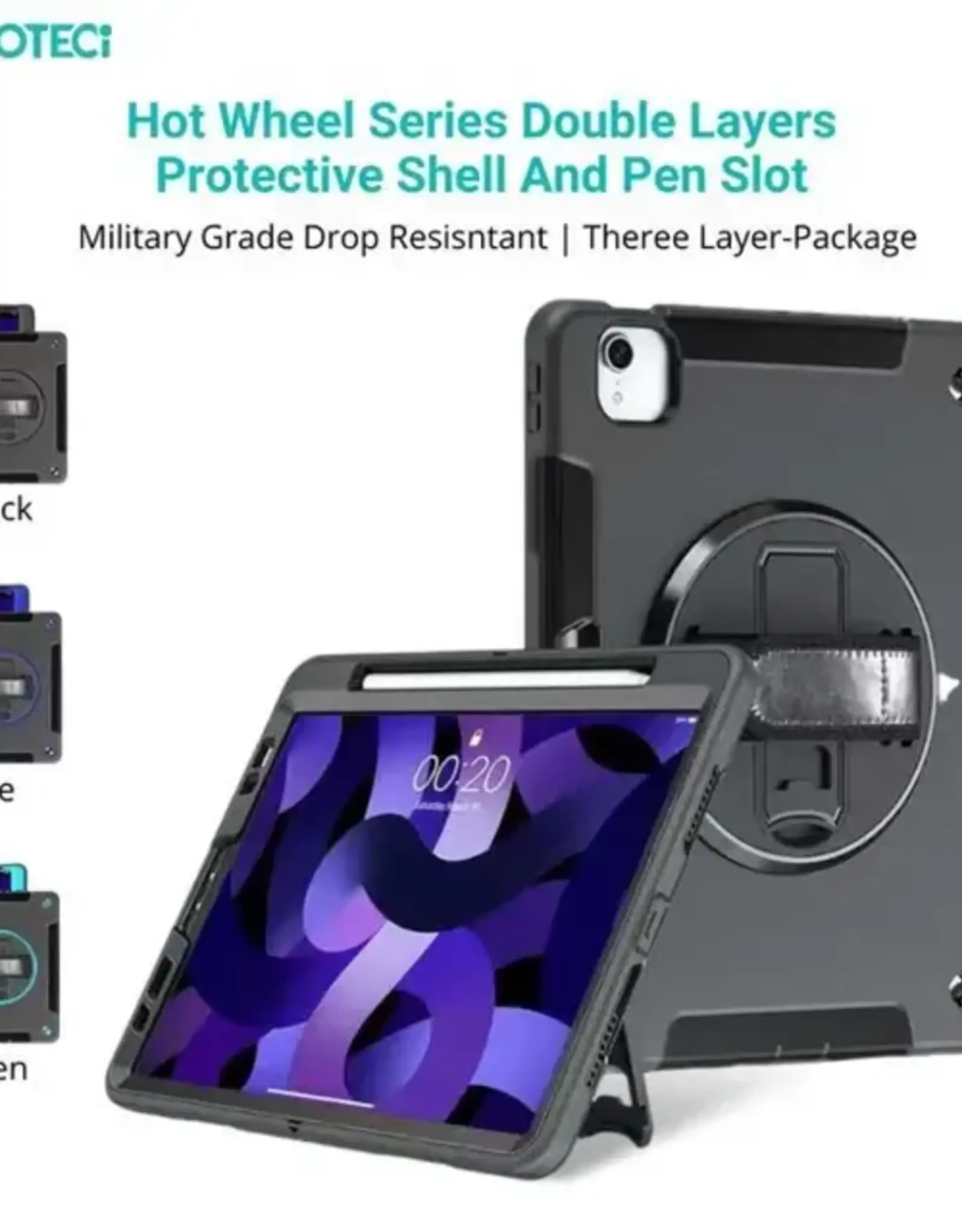 Coteci Hot Wheel Series Double-Layer Protective Shell With Pen Slot