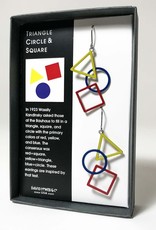 TRIANGLE CIRCLE AND SQUARE EARRINGS