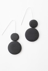 BLACK DOUBLE BEADED SARAH EARRING