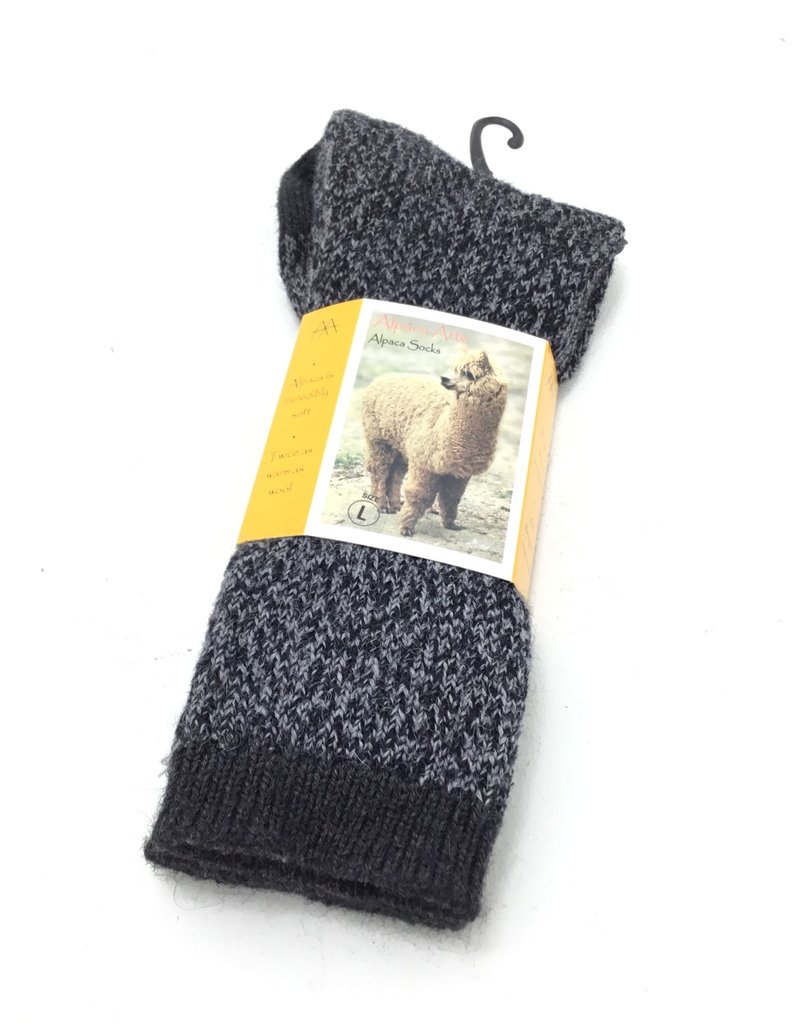 LARGE CHARCOAL BLACK TWIST SOCK