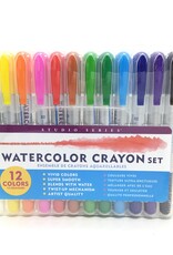 Studio Series Watercolor Crayon Set (12 water soluble gel crayons)