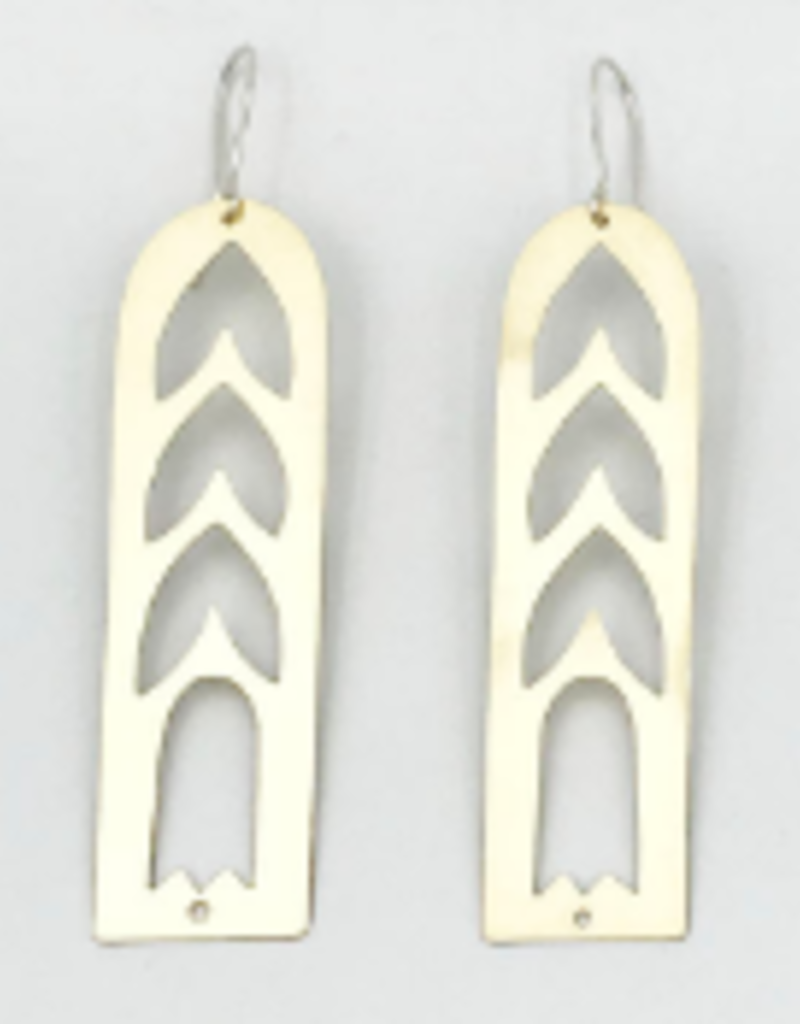 DOTTIR STEM BRASS EARRING