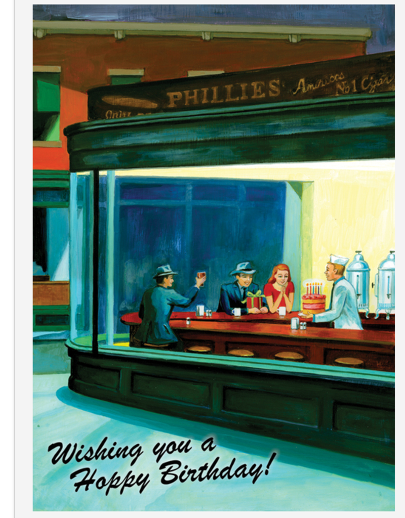 HOPPER NIGHTHAWKS BIRTHDAY CARD