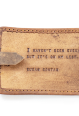 SUSAN SONTAG LEATHER LUGGAGE TAG