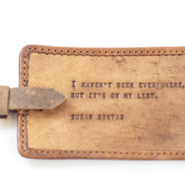 SUSAN SONTAG LEATHER LUGGAGE TAG