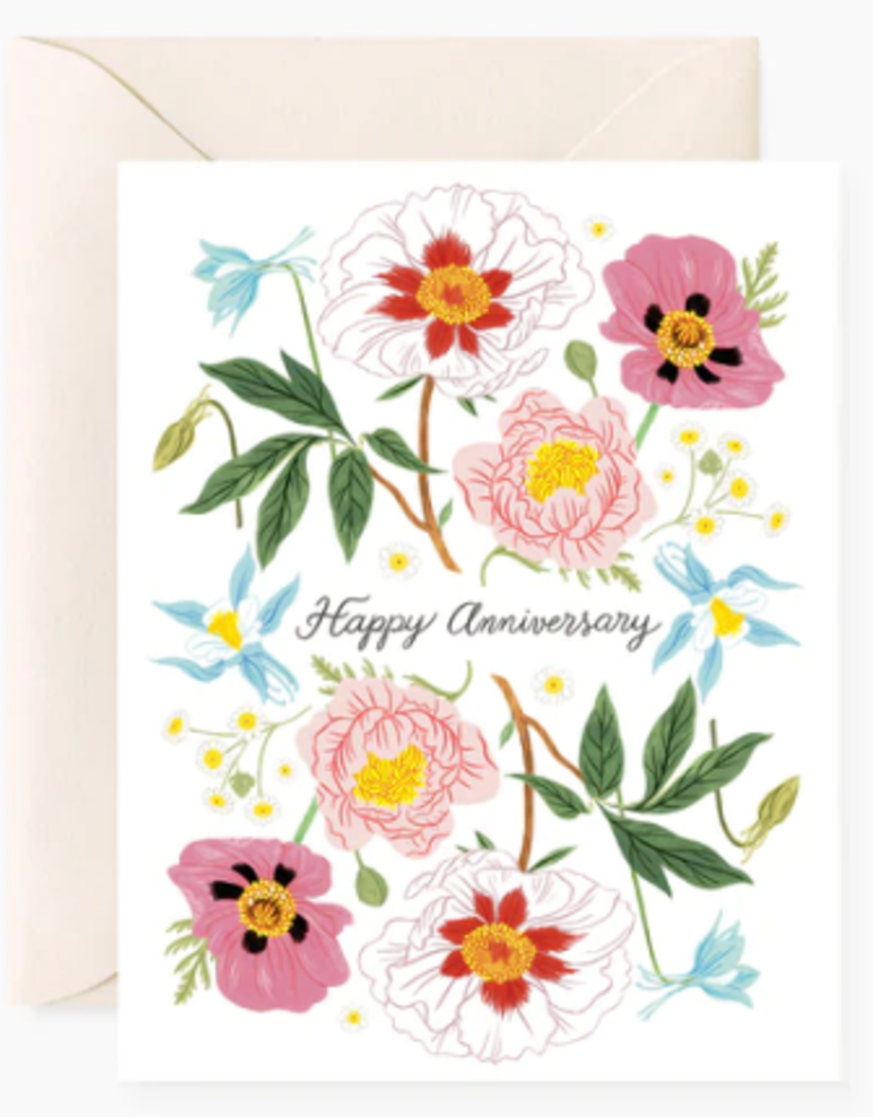 OANA BEFORT HAPPY ANNIVERSARY FLORAL CARD