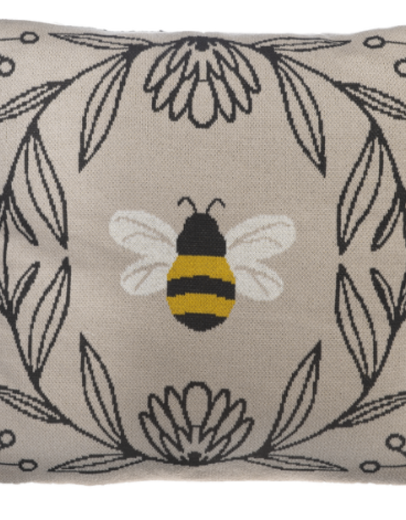 BEE COTTON KNIT PILLOW