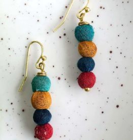 WORLDFINDS QUATRE KANTHA EARRINGS
