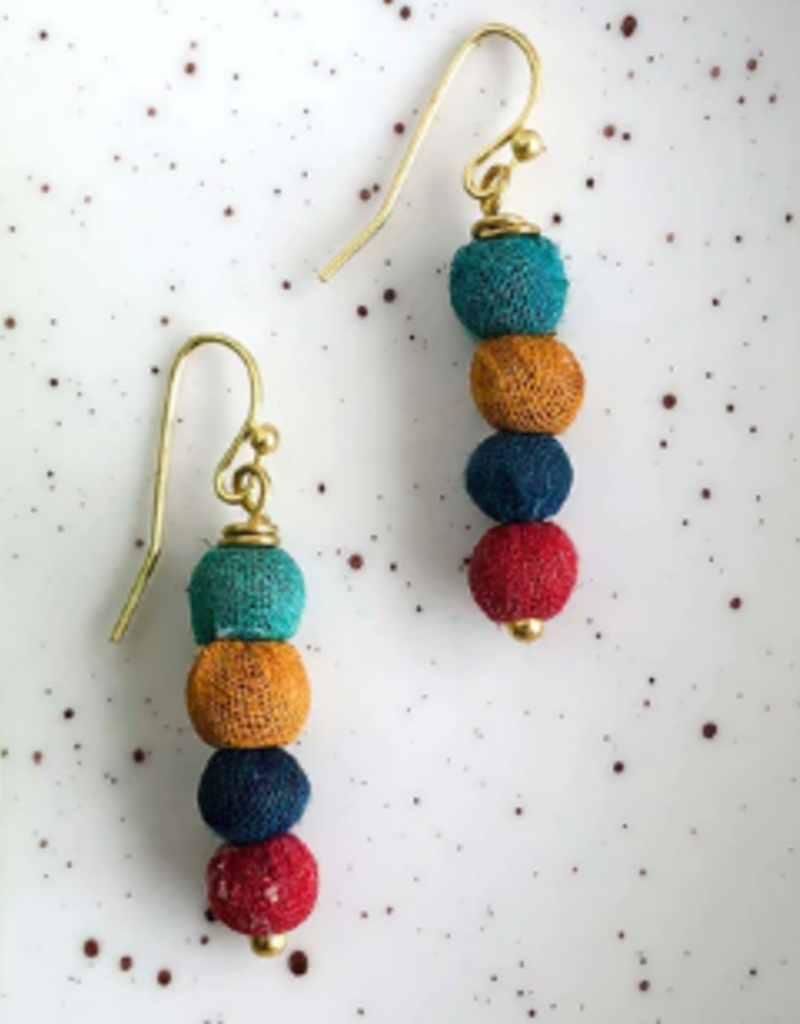 WORLDFINDS QUATRE KANTHA EARRINGS