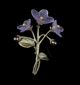 AFRICAN VIOLET BROOCH