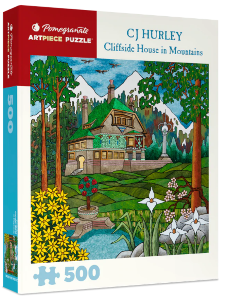 CJ HURLEY: CLIFFSIDE HOUSE IN MOUNTAINS 500 PIECE PUZZLE