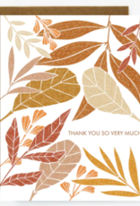 QUIET LINES DESIGN WARM LEAVES THANK YOU CARD