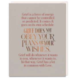 GRIEF DOES NOT OBEY CARD