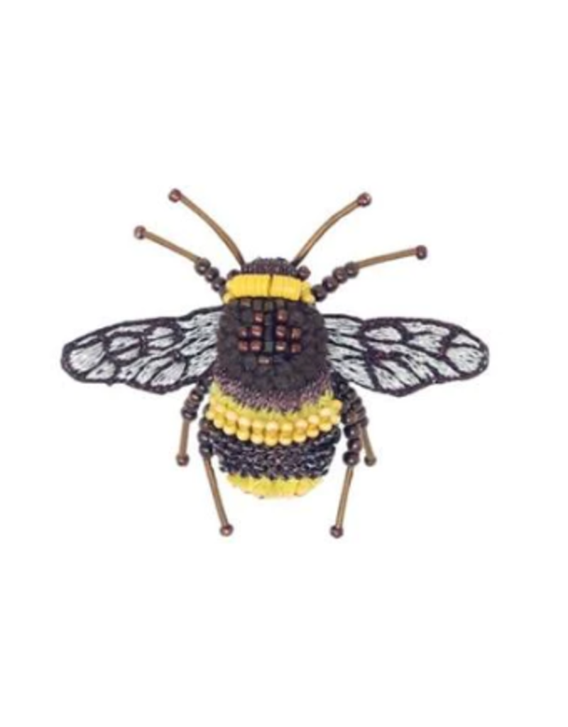 Yellow bumble bee broach