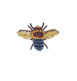 TROVELORE BLUE BANDED BEE BROOCH