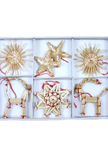 STRAW BOXED ORNAMENTS